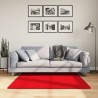 Tapis OVIEDO à poils courts rouge 120x120 cm 