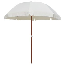 Parasol de jardin avec mât en acier 240 cm Sable 