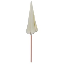 Parasol de jardin avec mât en acier 240 cm Sable 