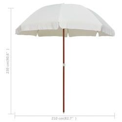 Parasol de jardin avec mât en acier 240 cm Sable 