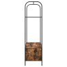 Porte-vêtements avec étagères Chêne fumé 100x44x160 cm 