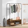 Porte-vêtements avec étagères Bois ancien 100x44x160 cm 