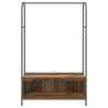 Porte-vêtements avec étagères Bois ancien 100x44x160 cm 