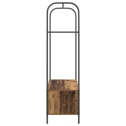 Porte-vêtements avec étagères Bois ancien 100x44x160 cm 