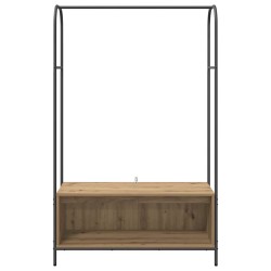 Porte-vêtements avec étagères chêne artisan 100x44x160 cm 
