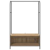 Porte-vêtements avec étagères chêne artisan 100x44x160 cm 