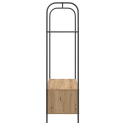 Porte-vêtements avec étagères chêne artisan 100x44x160 cm 