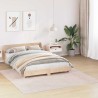 Tapis Shaggy avec dos en latex Crème 200x200 cm 