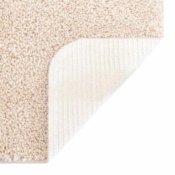 Tapis Shaggy avec dos en latex Crème 200x200 cm 