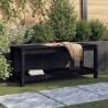 Banc de jardin noir 108x35x45 cm bois massif de pin 