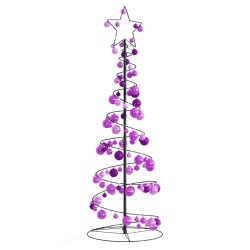 Sapin de Noël à LED avec boules 100 LED blanc chaud 150 cm 