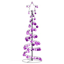 Sapin de Noël à LED avec boules 100 LED blanc chaud 150 cm 