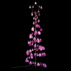 Sapin de Noël à LED avec boules 100 LED blanc chaud 150 cm 