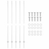 Poteaux de clôture 10 pcs en U de 150 cm en acier galvanisé 
