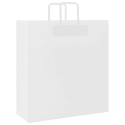 Sacs en papier 50 pcs avec poignées blanc 45x17x48 cm 