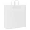 Sacs en papier 50 pcs avec poignées blanc 45x17x48 cm 