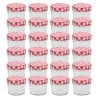 24 pcs Pots à confiture Couvercles blanc et rouge Verre 110 ml 