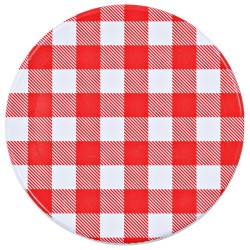 24 pcs Pots à confiture Couvercles blanc et rouge Verre 110 ml 