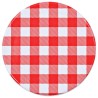 24 pcs Pots à confiture Couvercles blanc et rouge Verre 110 ml 