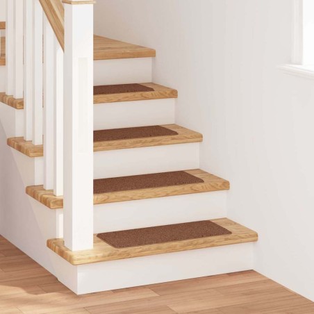 Tapis d'escalier avec dos en latex Jaune 25x60 cm 