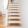 Tapis d'escalier avec dos en latex Jaune 25x60 cm 