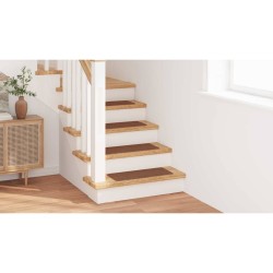 Tapis d'escalier avec dos en latex Jaune 25x60 cm 