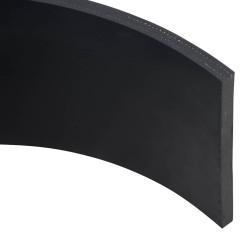 Bordure en caoutchouc de chasse-neige noir 250x15x1 cm 
