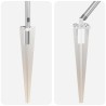 Set de poteaux de clôture 7 pcs Argent Ø32mm 160 cm 