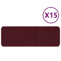 Tapis d'escalier avec dos en latex Bordeaux 25x60 cm 