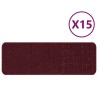 Tapis d'escalier avec dos en latex Bordeaux 25x60 cm 