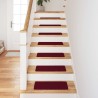 Tapis d'escalier avec dos en latex Bordeaux 25x60 cm 
