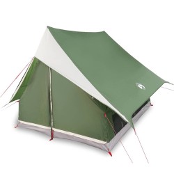 Tente de camping A-Frame 3 personnes, verte et imperméable 
