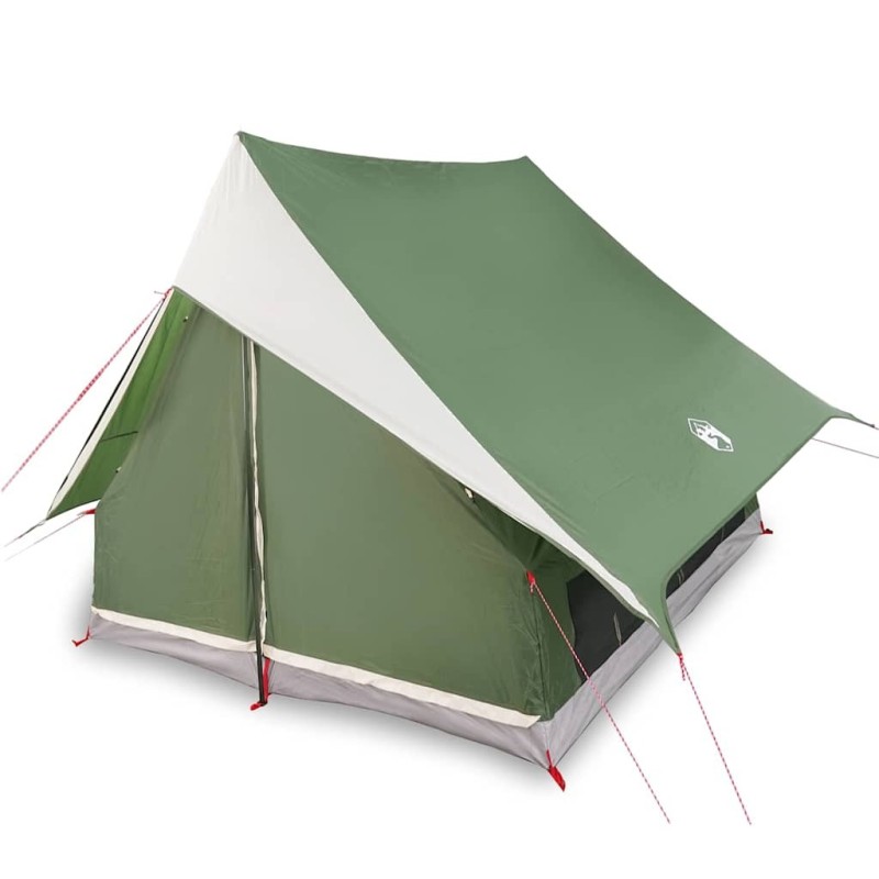 Tente de camping A-Frame 3 personnes, verte et imperméable 