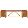 Banc de jardin avec 2 jardinières 150x30x40 cm Bois d'acacia 