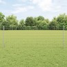 Clôture Euro avec 5 poteaux en U Argent 0,8x10 m Acier 