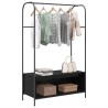 Porte-vêtements avec étagères Chêne noir 100x44x160 cm 