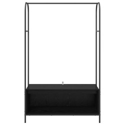Porte-vêtements avec étagères Chêne noir 100x44x160 cm 