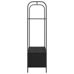 Porte-vêtements avec étagères Chêne noir 100x44x160 cm 