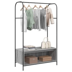 Porte-vêtements avec étagères gris sonoma 100x44x160 cm 