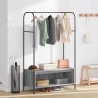 Porte-vêtements avec étagères gris sonoma 100x44x160 cm 