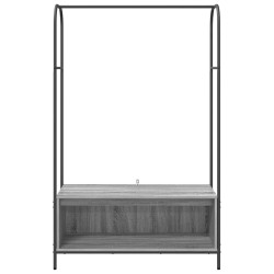 Porte-vêtements avec étagères gris sonoma 100x44x160 cm 