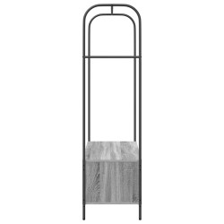 Porte-vêtements avec étagères gris sonoma 100x44x160 cm 