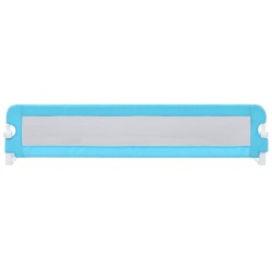 Barrière de sécurité de lit d'enfant Bleu 180x42 cm Polyester 