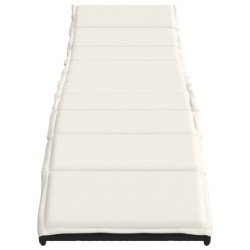 Chaise longue avec coussin noir 55x199x50 cm résine tressée 