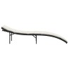 Chaise longue avec coussin noir 55x199x50 cm résine tressée 