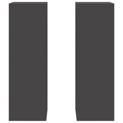 Supports de Plantes d'Extérieur Pilier 2 pcs Noir 24x24x75 cm Acier 