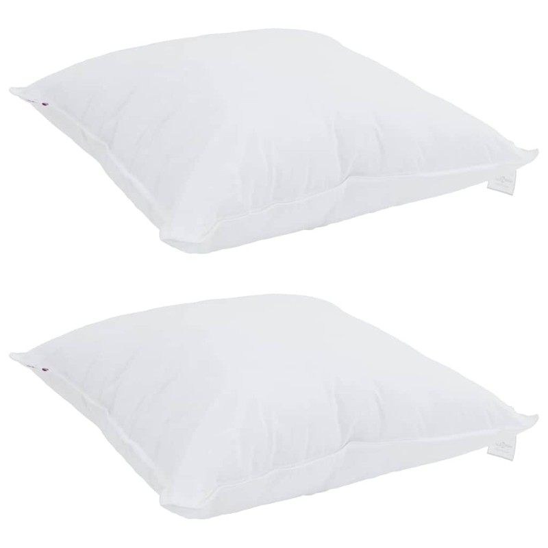 Oreillers 2 pcs Blanc 50 x 50 cm 130gsm 100% coton 