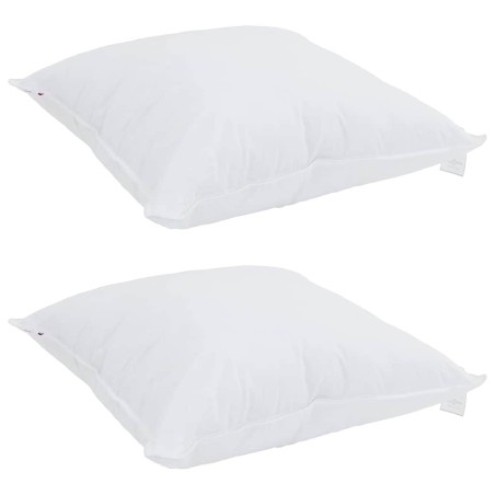 Oreillers 2 pcs Blanc 50 x 50 cm 130gsm 100% coton 