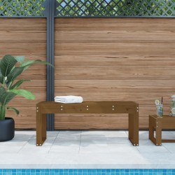 Banc de jardin marron miel 110x38x45 cm bois de pin massif 