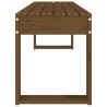 Banc de jardin marron miel 110x38x45 cm bois de pin massif 